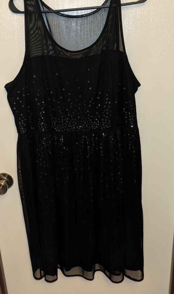 Lane Bryant sz20 Sequined Little Black Dress